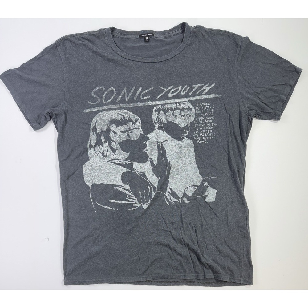 Sonic Youth x R13 Graphic T Shirt Japanese Fabric Indie Art Tee Size Small